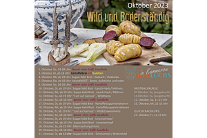 Unser Programm für Oktober "wild und bodenständig"